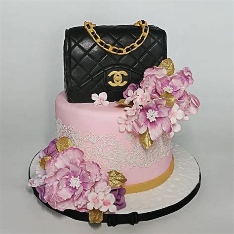 images of chanel handbag cakes|Chanel bag birthday cake.